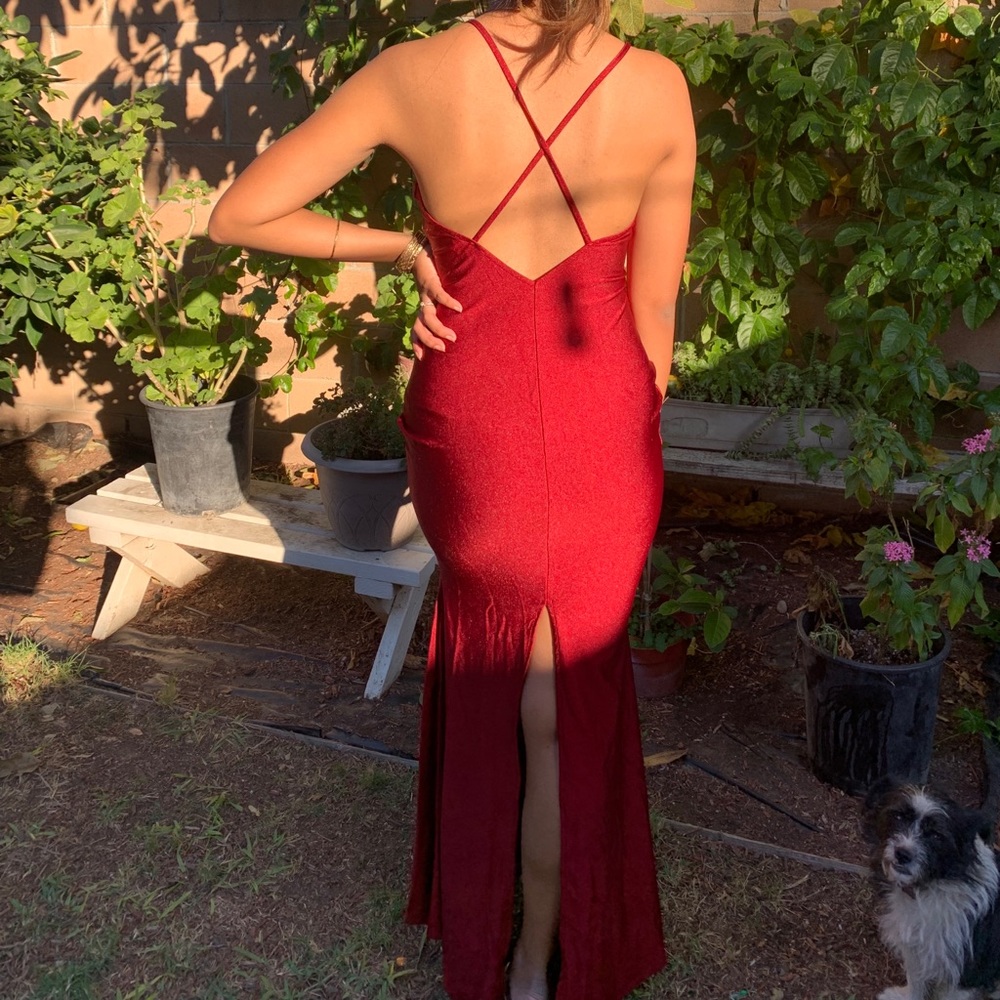 Burgundy long dress